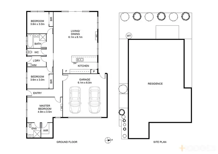 Floorplan of Homely townhouse listing, 1/34 Weeroona Avenue, Hamlyn Heights VIC 3215