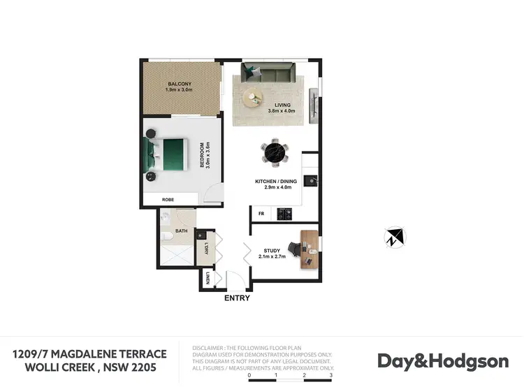 Floorplan of Homely apartment listing, 1209/7 Magdalene Terrace, Wolli Creek NSW 2205