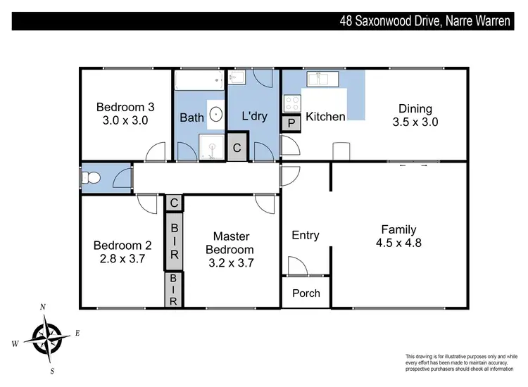 Floorplan of Homely house listing, 48 Saxonwood Drive, Narre Warren VIC 3805
