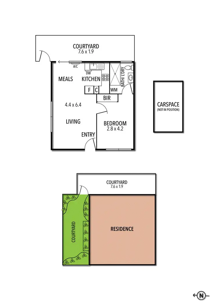 Floorplan of Homely apartment listing, 1/193 Union Street, Brunswick West VIC 3055