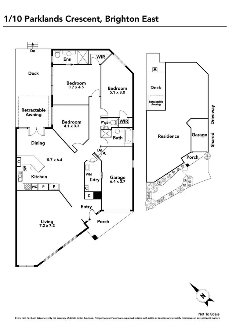 Floorplan of Homely villa listing, 1/10 Parklands Crescent, Brighton East VIC 3187