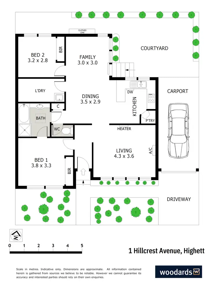 Floorplan of Homely unit listing, 1 Hillcrest Avenue, Highett VIC 3190
