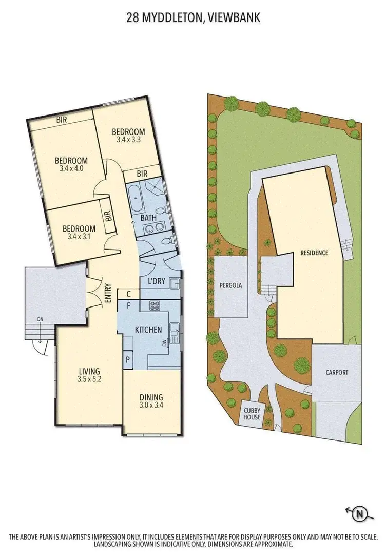Floorplan of Homely house listing, 28 Myddleton Drive, Viewbank VIC 3084