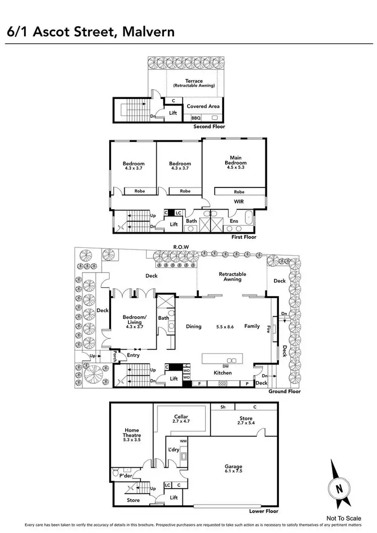 Floorplan of Homely townhouse listing, 6/1 Ascot Street, Malvern VIC 3144