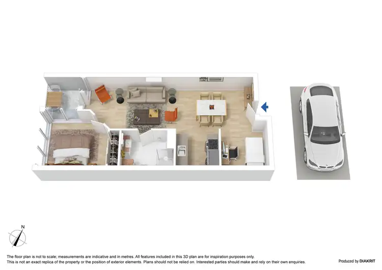 Floorplan of Homely apartment listing, 602/58 Jeffcott Street, West Melbourne VIC 3003