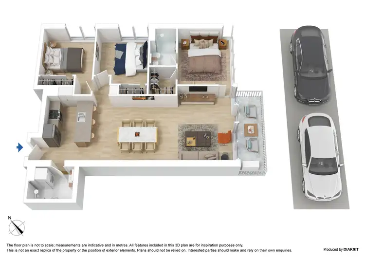 Floorplan of Homely apartment listing, 3000/118 Kavanagh Street, Southbank VIC 3006