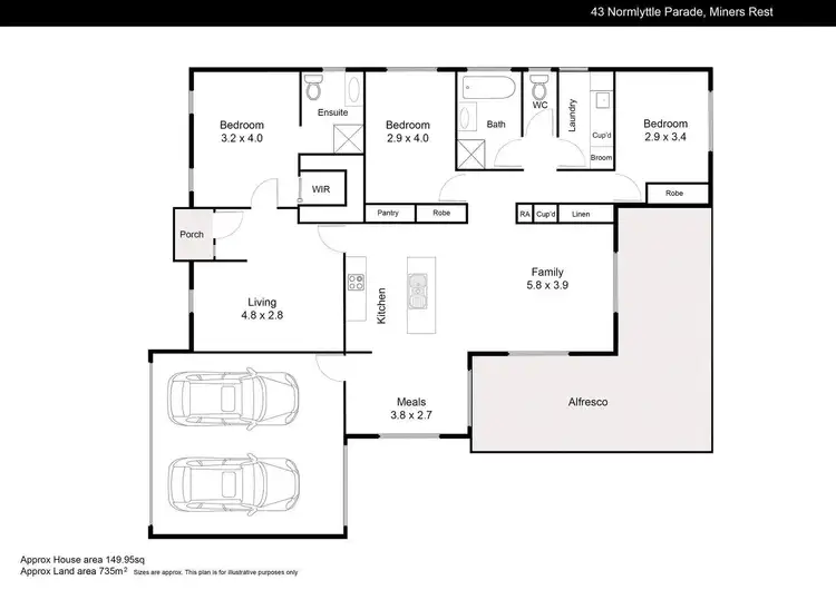 Floorplan of Homely house listing, 43 Normlyttle Parade, Miners Rest VIC 3352