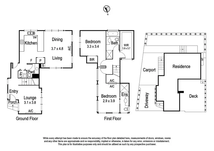 Floorplan of Homely townhouse listing, 2/17 Alfreda Avenue, Rosanna VIC 3084