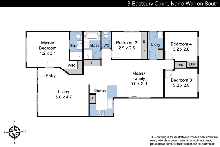 Floorplan of Homely house listing, 3 Eastbury Court, Narre Warren South VIC 3805