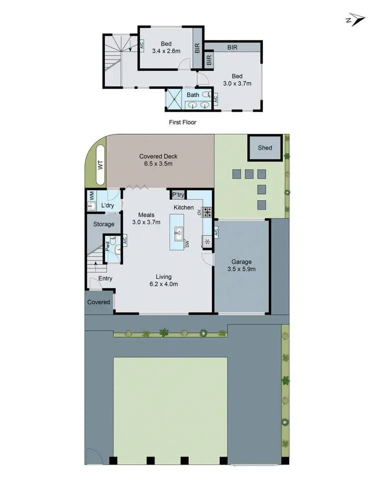Floorplan of Homely townhouse listing, 1/15 Bevan Avenue, Clayton South VIC 3169