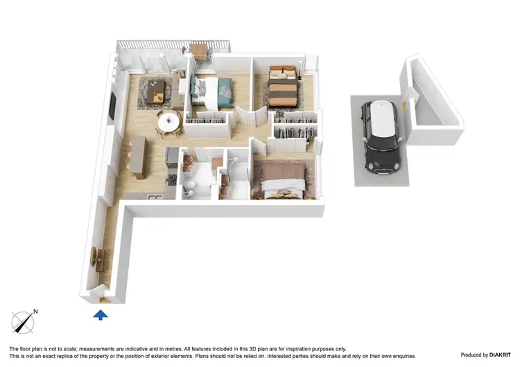 Floorplan of Homely apartment listing, 2500/241 City Road, Southbank VIC 3006