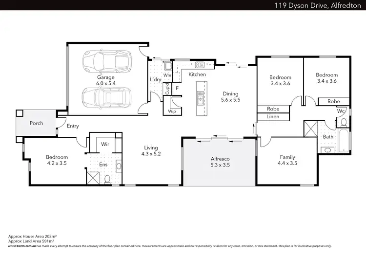 Floorplan of Homely house listing, 119 Dyson Drive, Alfredton VIC 3350