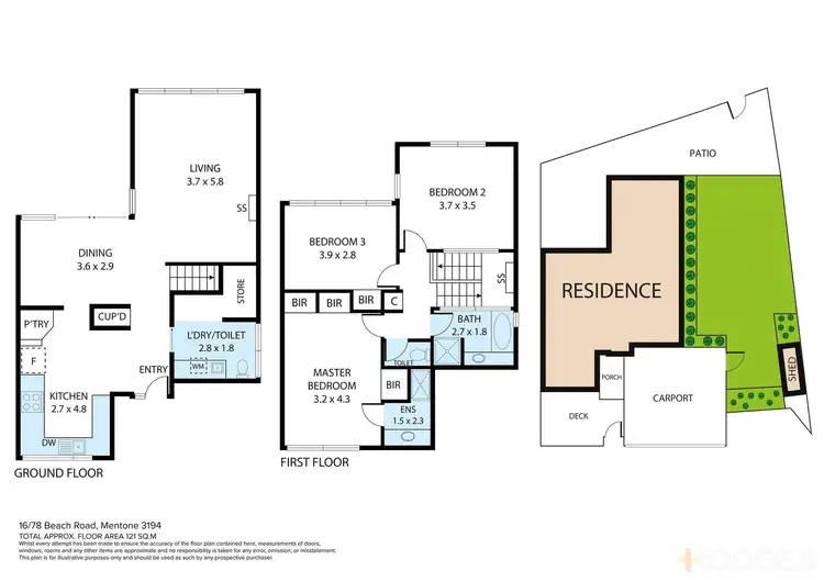 Floorplan of Homely townhouse listing, 16/78 Beach Road, Mentone VIC 3194