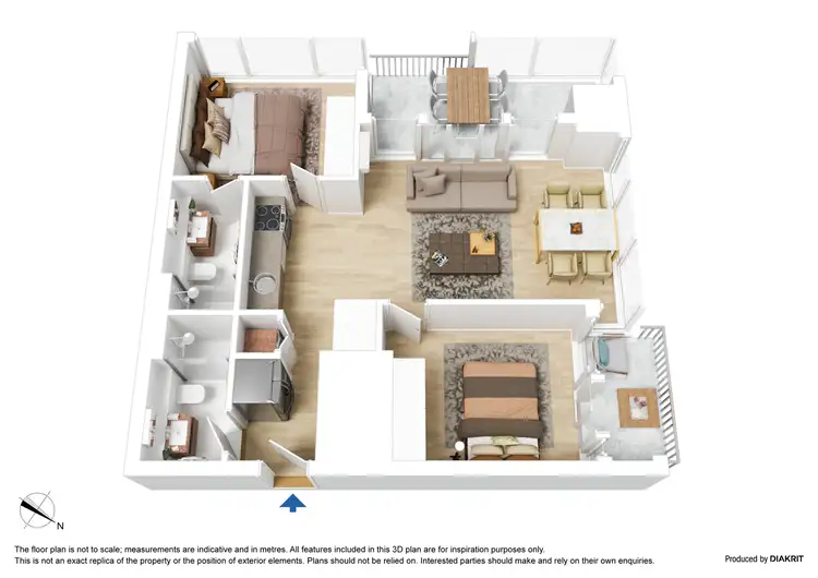 Floorplan of Homely apartment listing, 1912/639 Lonsdale Street, Melbourne VIC 3000