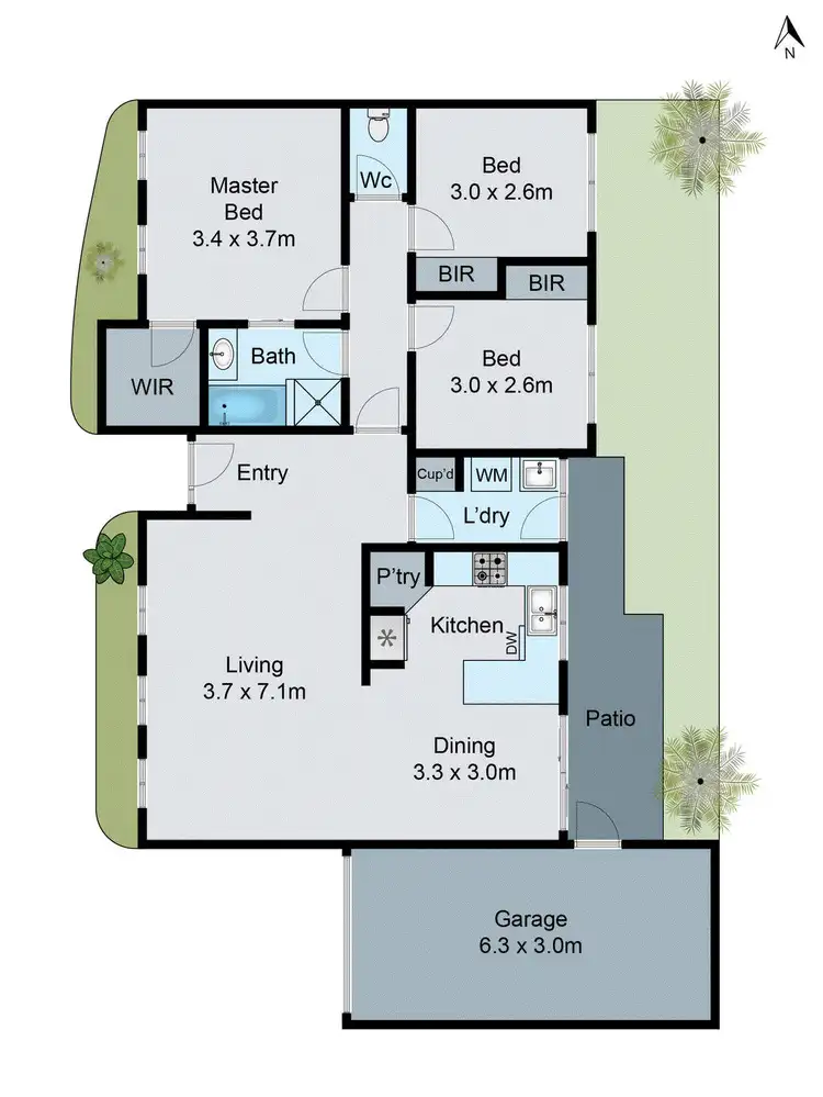 Floorplan of Homely unit listing, 3/10 Manoon Road, Clayton South VIC 3169