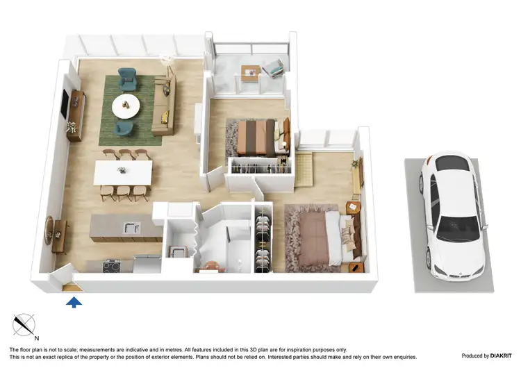 Floorplan of Homely apartment listing, 218/88 Kavanagh Street, Southbank VIC 3006