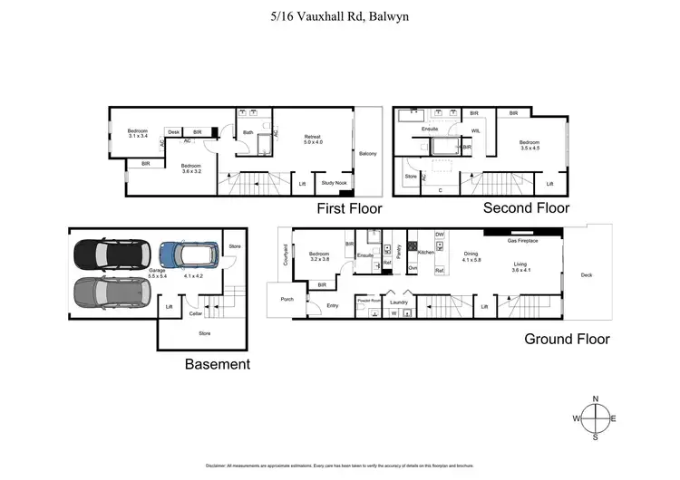 Floorplan of Homely townhouse listing, 5/16 Vauxhall Road, Balwyn VIC 3103