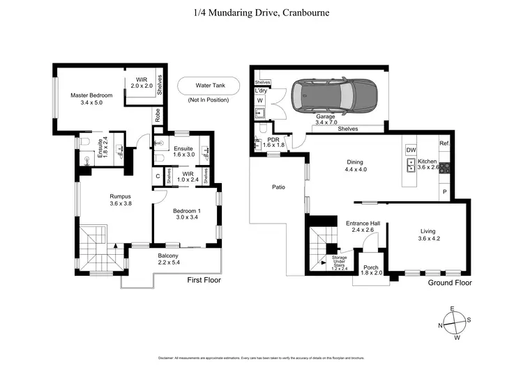 Floorplan of Homely unit listing, 1/4 Mundaring Drive, Cranbourne VIC 3977