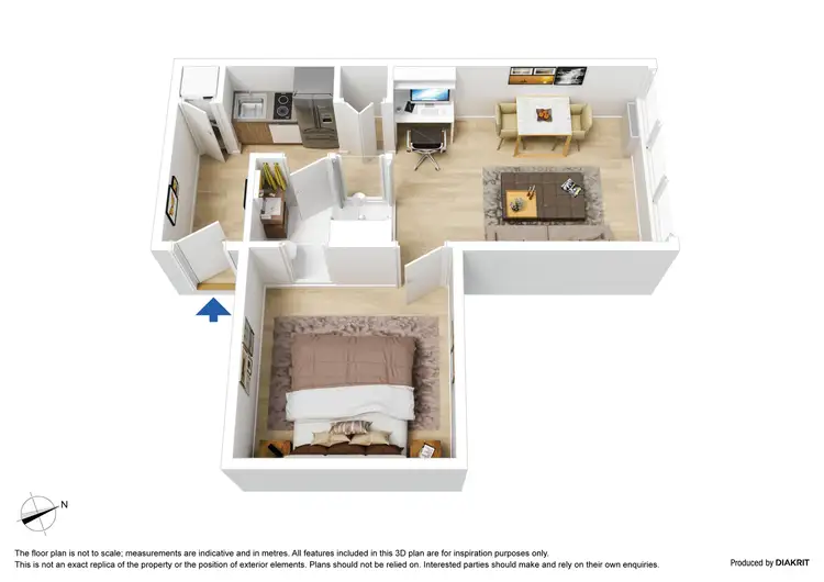 Floorplan of Homely apartment listing, 2701/181 ABeckett Street, Melbourne VIC 3000