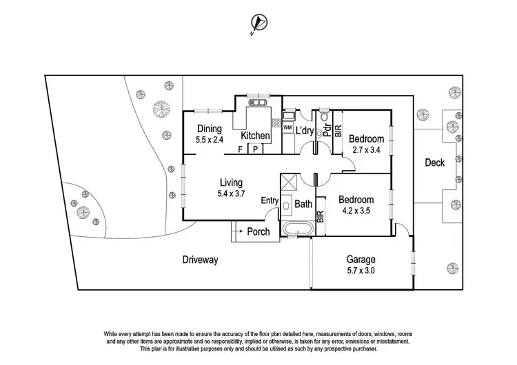 Floorplan of Homely unit listing, 10/55-57 Broadford Crescent, Macleod VIC 3085