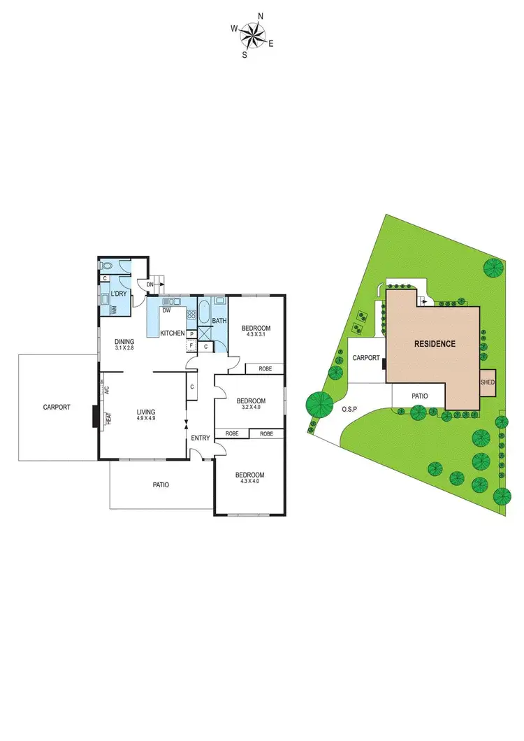 Floorplan of Homely house listing, 13 Millard Street, Bentleigh East VIC 3165