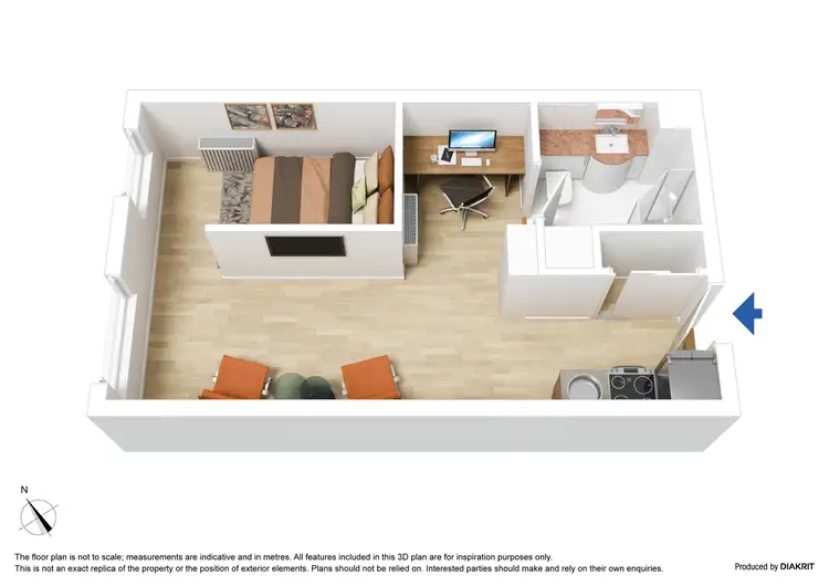 Floorplan of Homely apartment listing, 4307/550 Lygon Street, Carlton VIC 3053