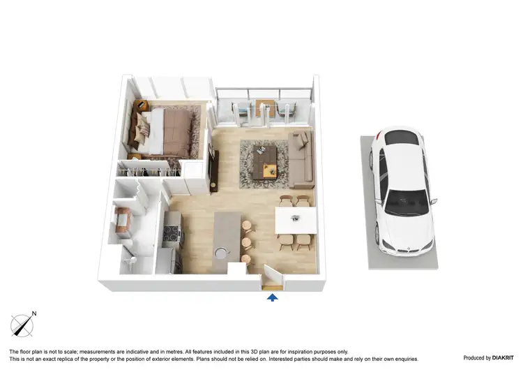 Floorplan of Homely apartment listing, 2011/63 Whiteman Street, Southbank VIC 3006