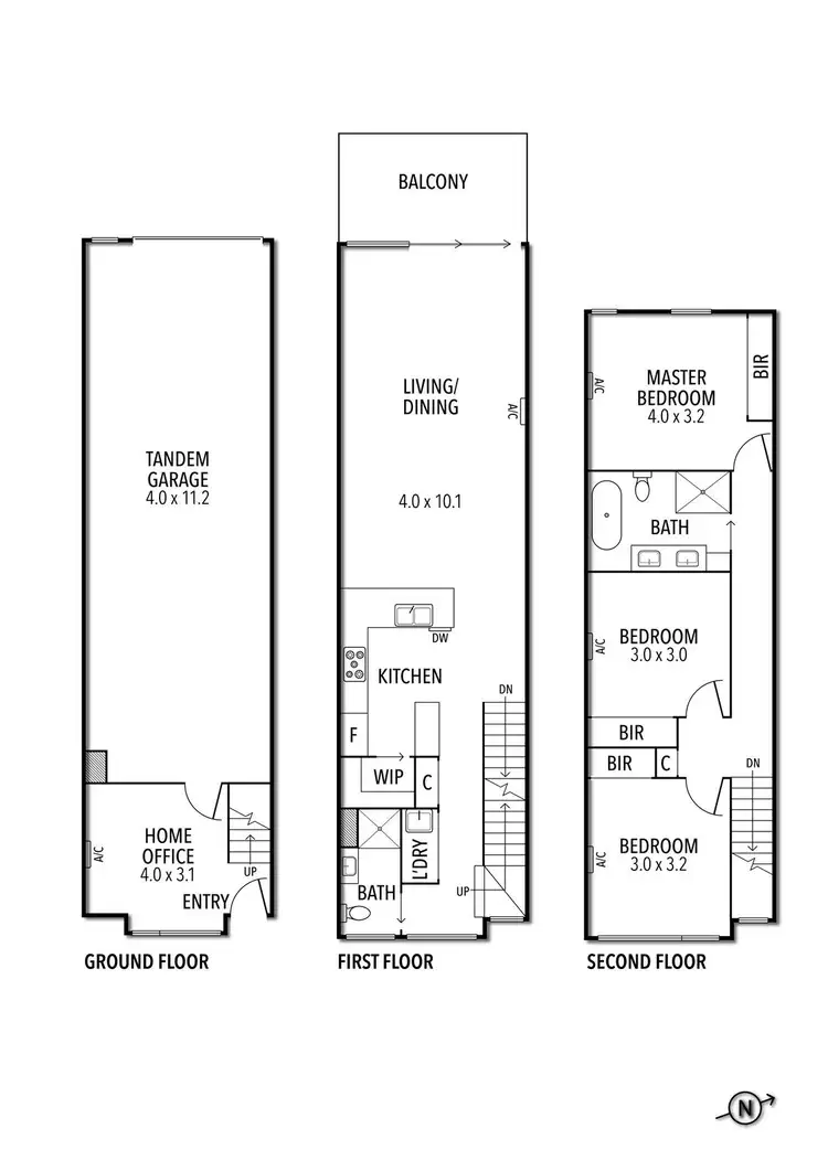 Floorplan of Homely townhouse listing, 7/62 The Parade, Ascot Vale VIC 3032
