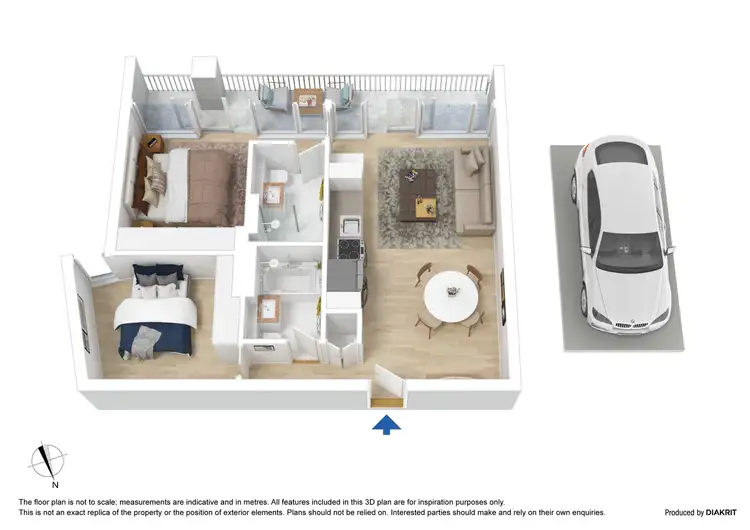 Floorplan of Homely apartment listing, 2301/152 Sturt Street, Southbank VIC 3006
