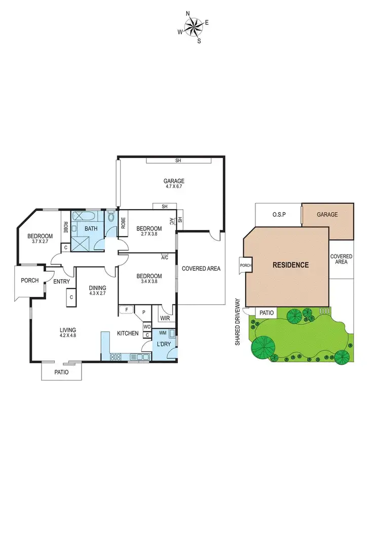 Floorplan of Homely unit listing, 1/17 Jersey Parade, Carnegie VIC 3163