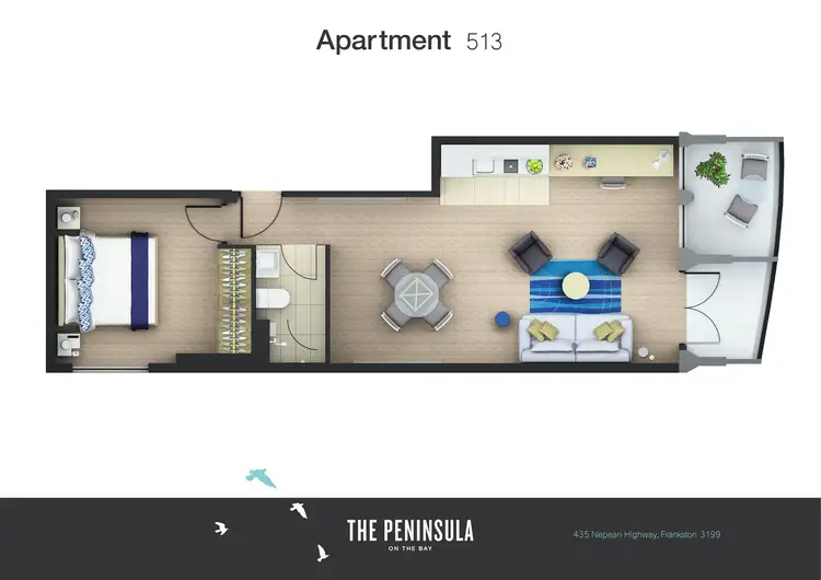 Floorplan of Homely apartment listing, 513/435 Nepean Highway, Frankston VIC 3199