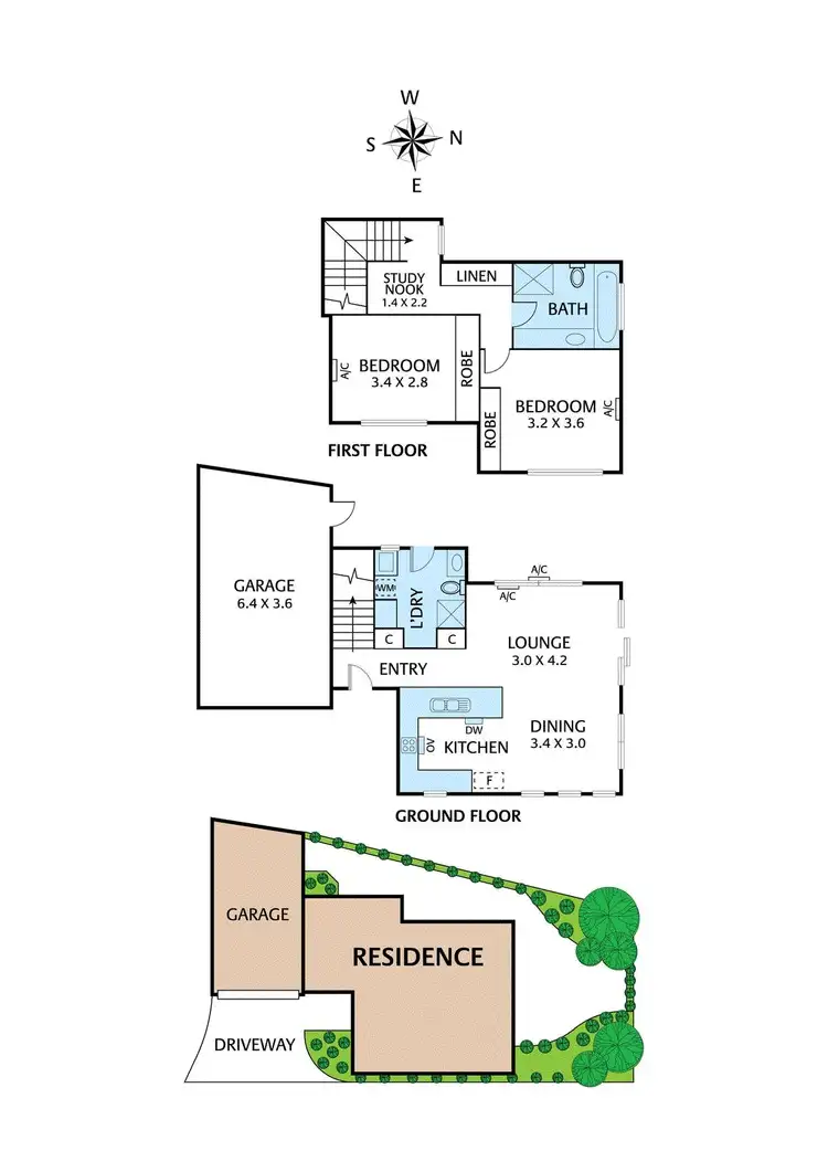 Floorplan of Homely townhouse listing, 4/5 Curzon Street, Ivanhoe VIC 3079