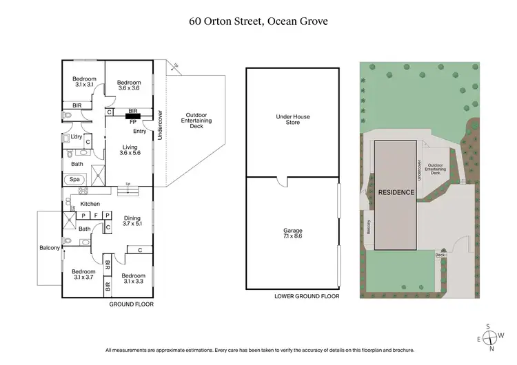 Floorplan of Homely house listing, 60 Orton Street, Ocean Grove VIC 3226