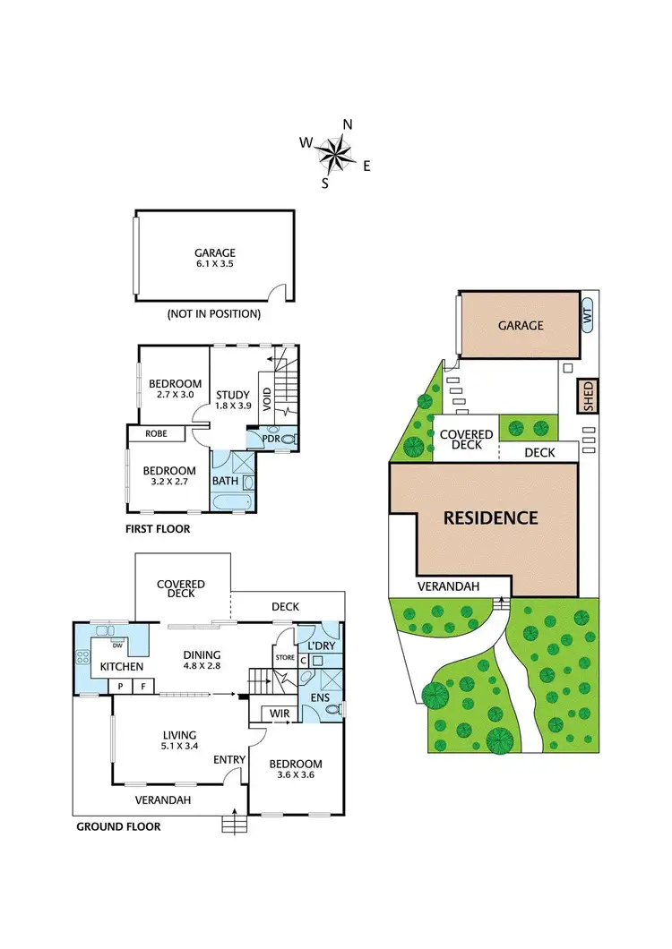 Floorplan of Homely townhouse listing, 1/8 Mccarthy Grove, Montmorency VIC 3094