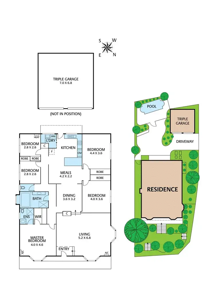 Floorplan of Homely house listing, 10 Crea Court, St Helena VIC 3088