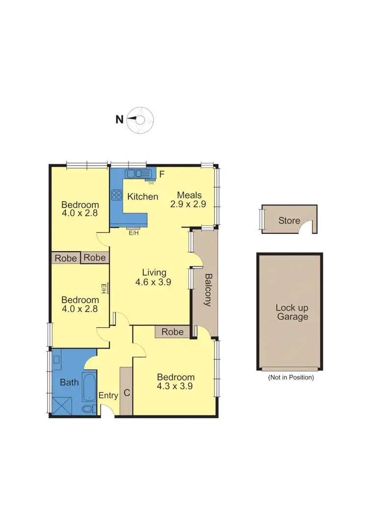 Floorplan of Homely apartment listing, 5/460 Glenferrie Road, Hawthorn VIC 3122