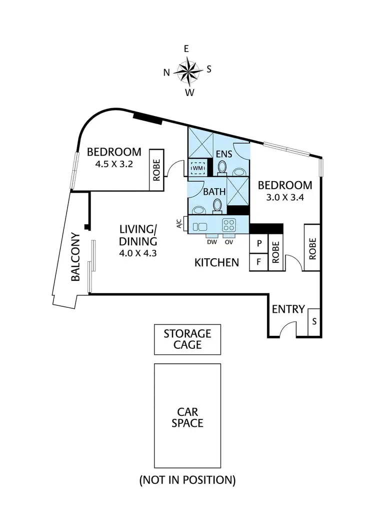 Floorplan of Homely apartment listing, 302/1A Launder Street, Hawthorn VIC 3122
