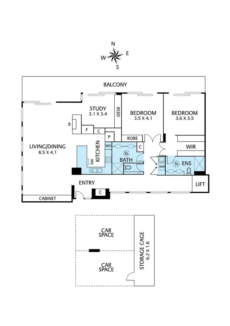 Floorplan of Homely apartment listing, 8/26-28 Ivanhoe Parade, Ivanhoe VIC 3079