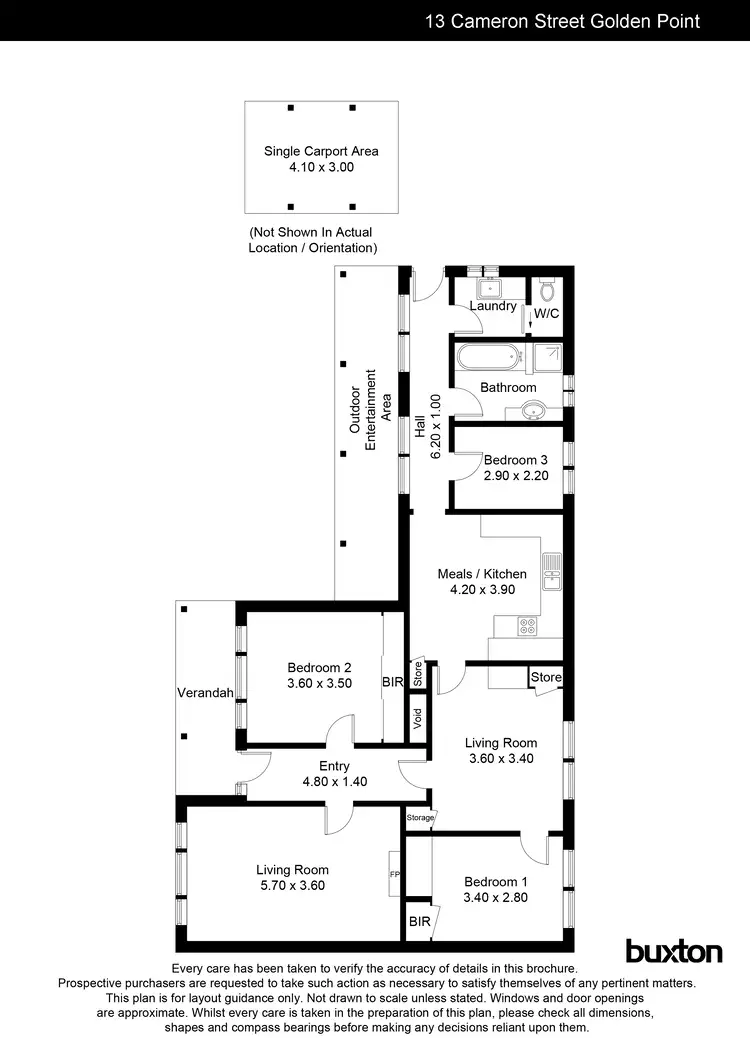 Floorplan of Homely house listing, 13 Cameron Street, Golden Point VIC 3350