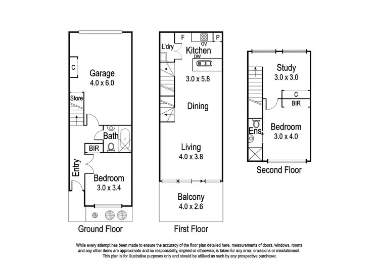 Floorplan of Homely townhouse listing, 2/853 High Street, Reservoir VIC 3073