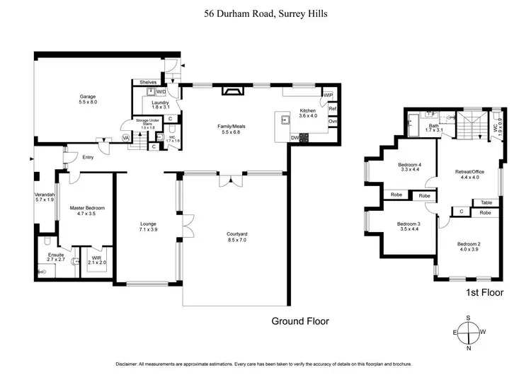 Floorplan of Homely house listing, 56 Durham Road, Surrey Hills VIC 3127