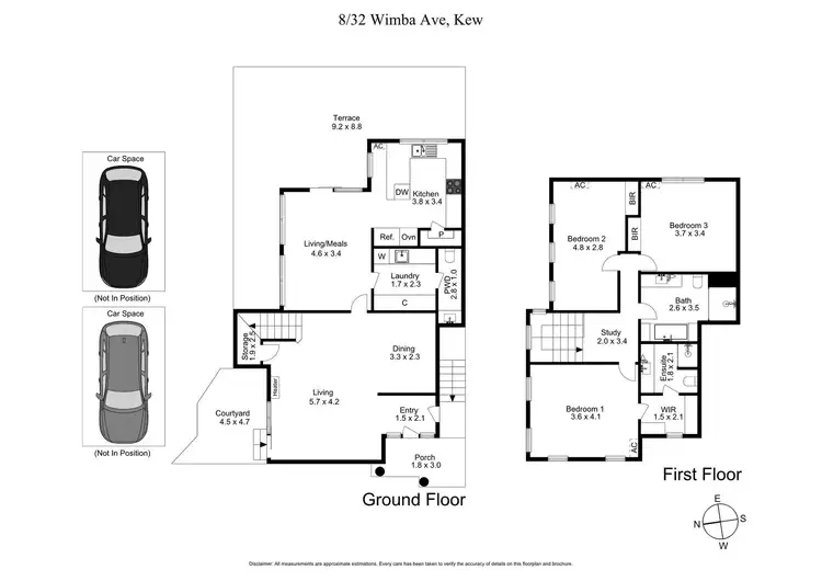 Floorplan of Homely townhouse listing, 8/32 Wimba Avenue, Kew VIC 3101