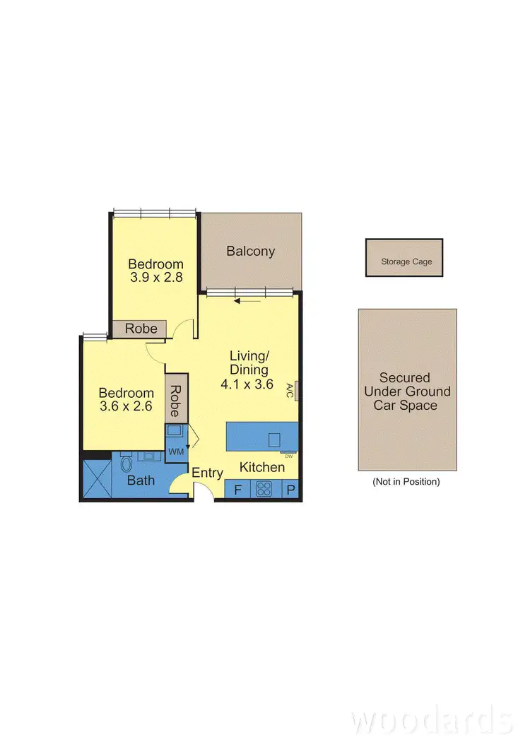 Floorplan of Homely apartment listing, 609/85 Market Street, South Melbourne VIC 3205