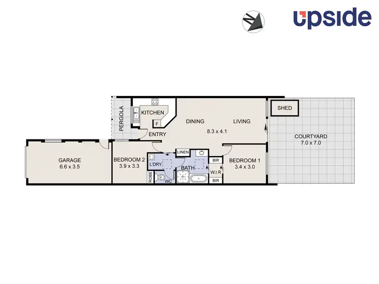 Floorplan of Homely townhouse listing, 2/32 Narryer Close, Palmerston ACT 2913