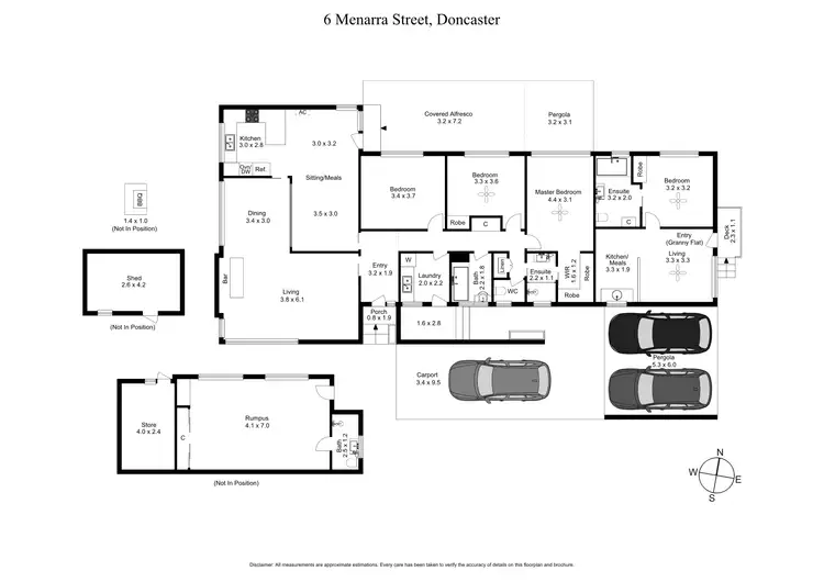 Floorplan of Homely house listing, 6 Menarra Street, Doncaster VIC 3108