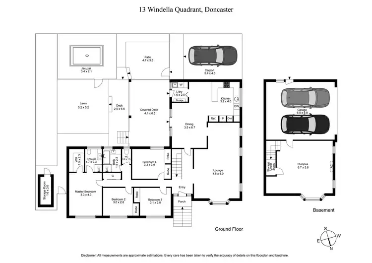 Floorplan of Homely house listing, 13 Windella Quadrant, Doncaster VIC 3108