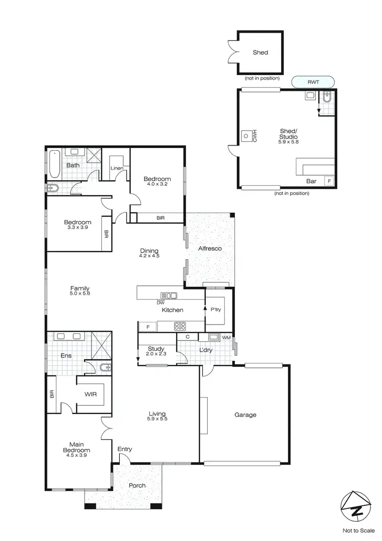 Floorplan of Homely house listing, 410 Greenhalghs Road, Winter Valley VIC 3358