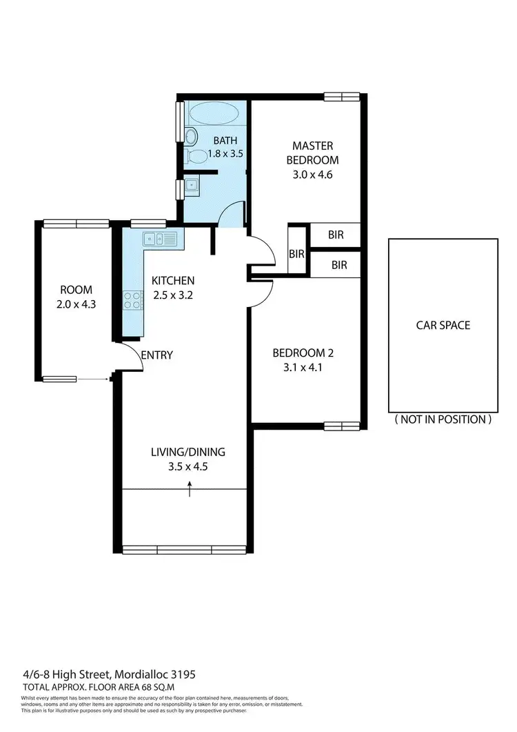 Floorplan of Homely apartment listing, 2/6-8 High Street, Mordialloc VIC 3195