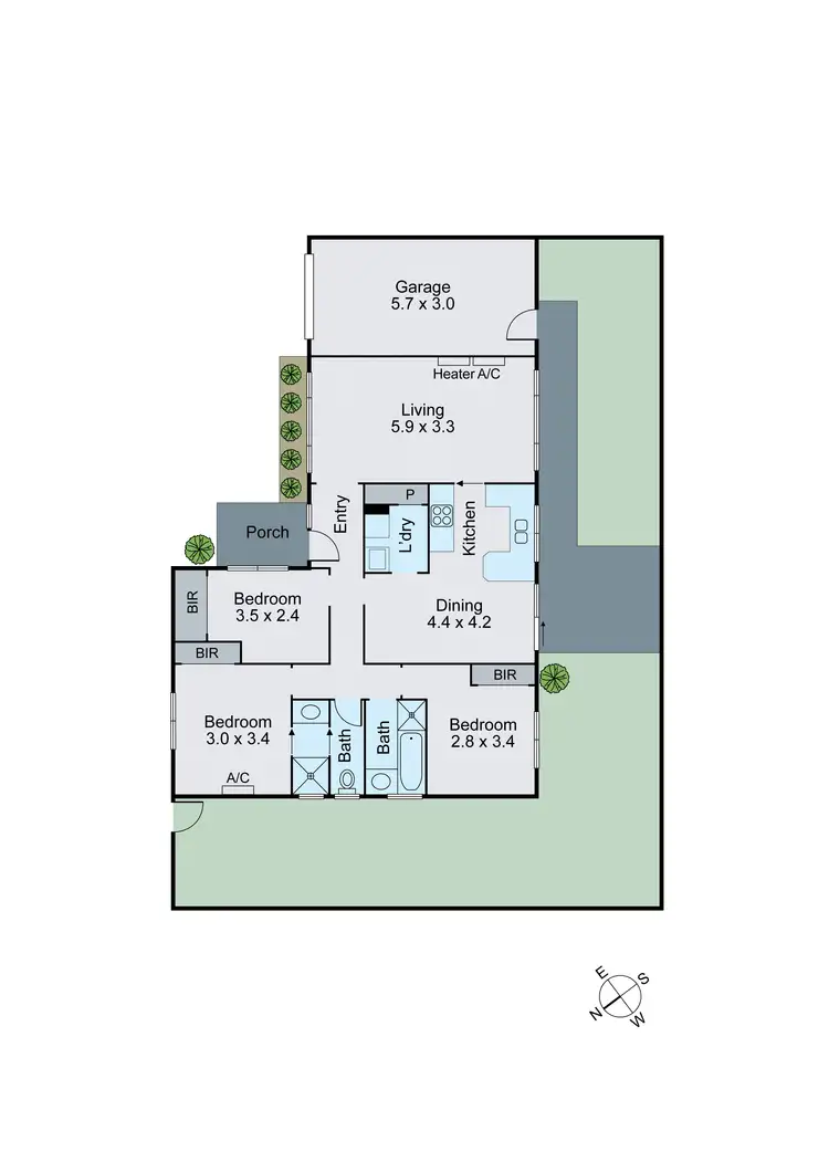 Floorplan of Homely unit listing, 2/2 Cunningham Place, Oakleigh South VIC 3167