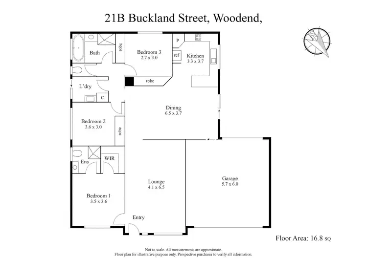 Floorplan of Homely unit listing, 21B Buckland Street, Woodend VIC 3442